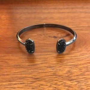 Gunmetal drusy Elton bracelet